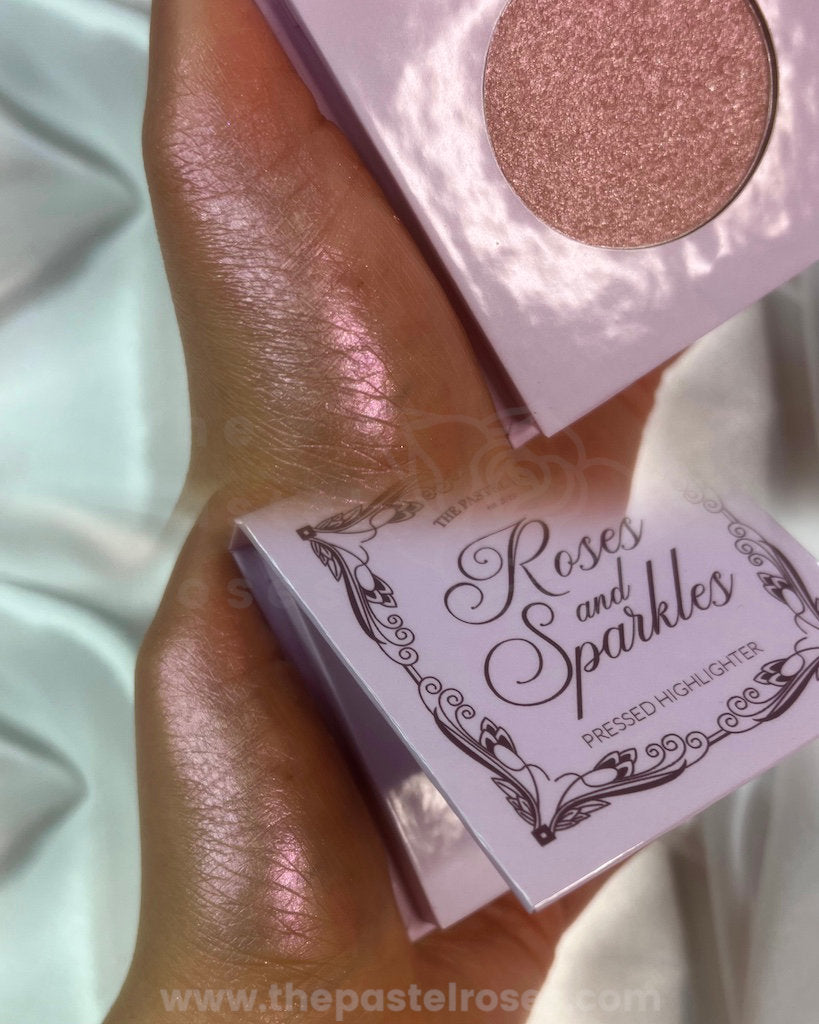 Roses et paillettes - surligneur compact