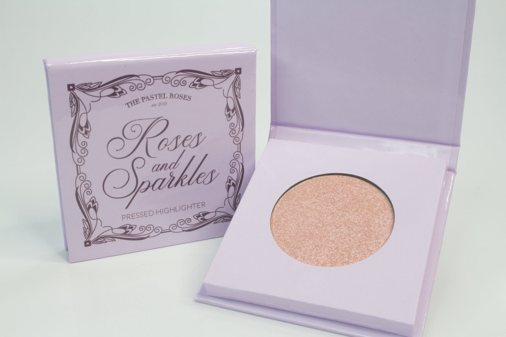 Roses et paillettes - surligneur compact